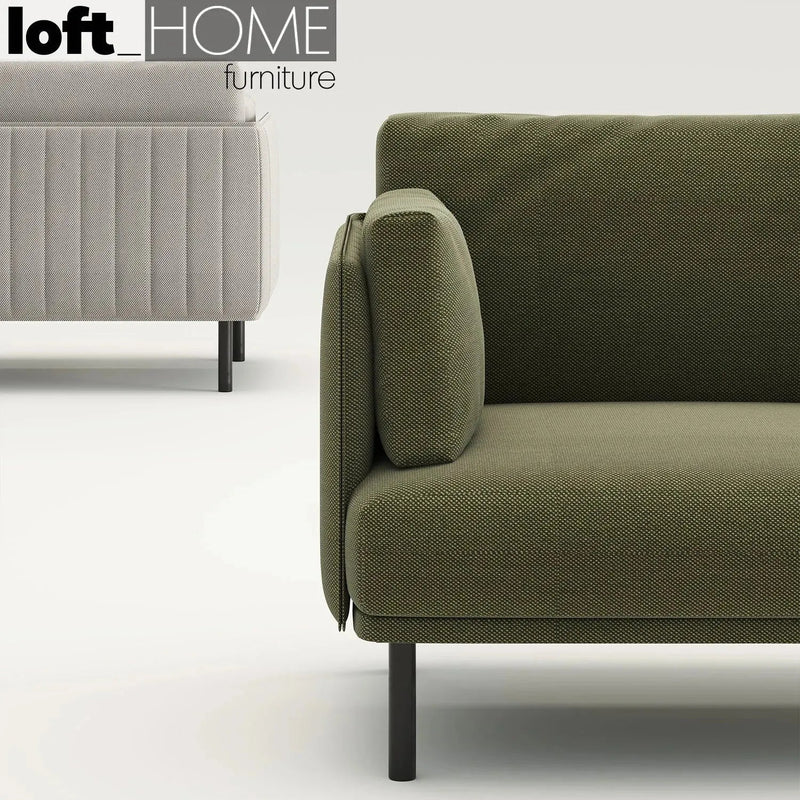 Minimalist Fabric 3 Seater Sofa MUTI Material Details Chart
