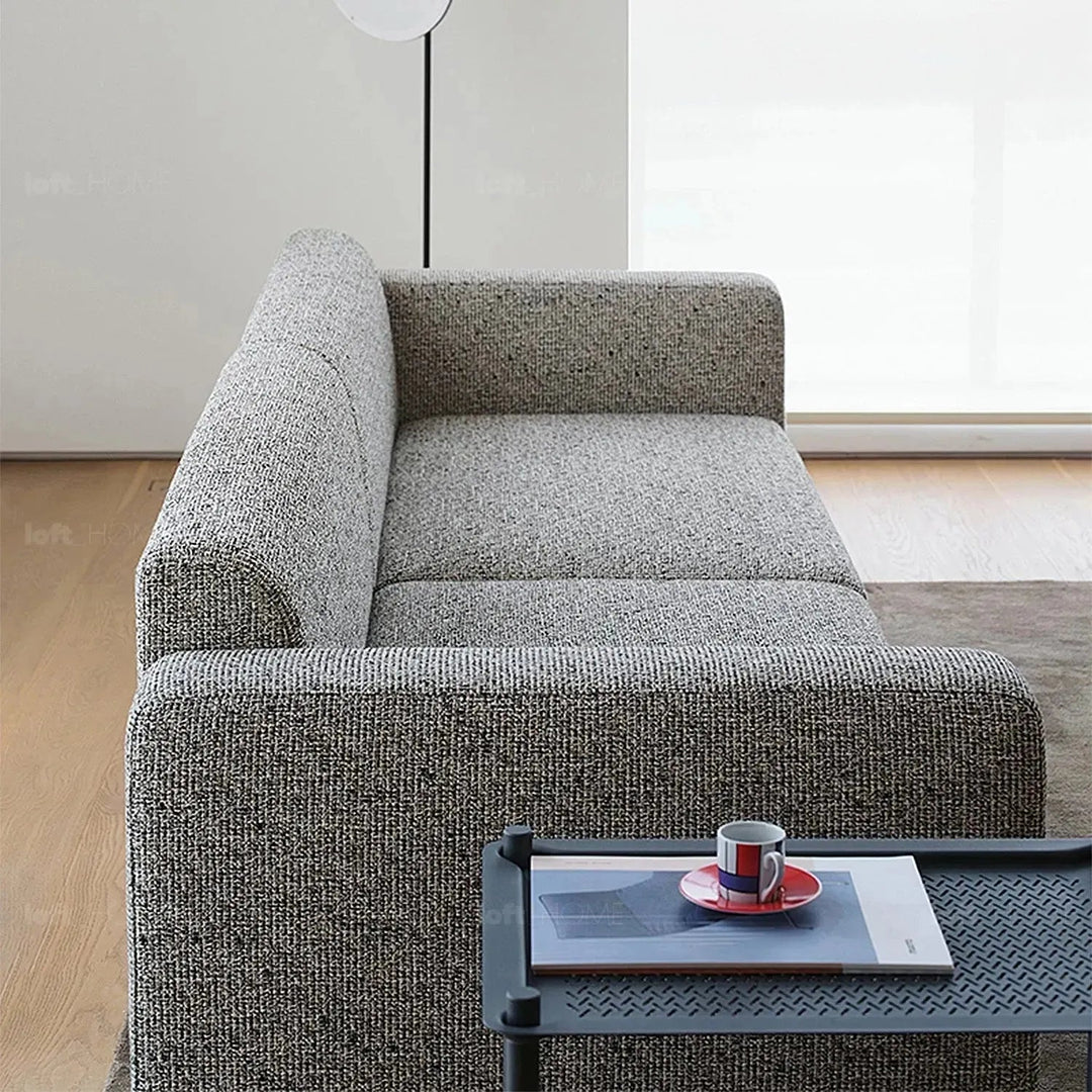 Minimalist fabric 3 seater sofa nemo detail 1.