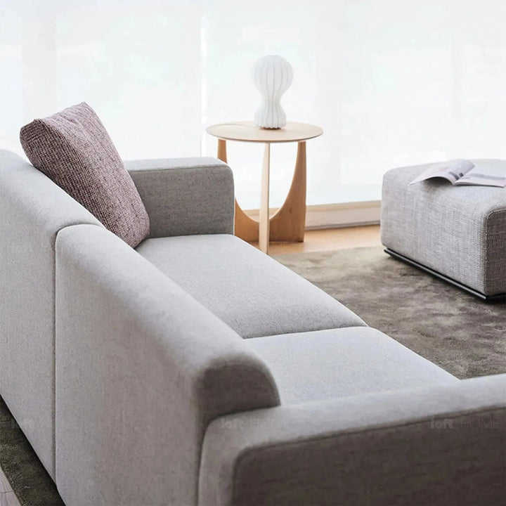 Minimalist fabric 3 seater sofa nemo in details.
