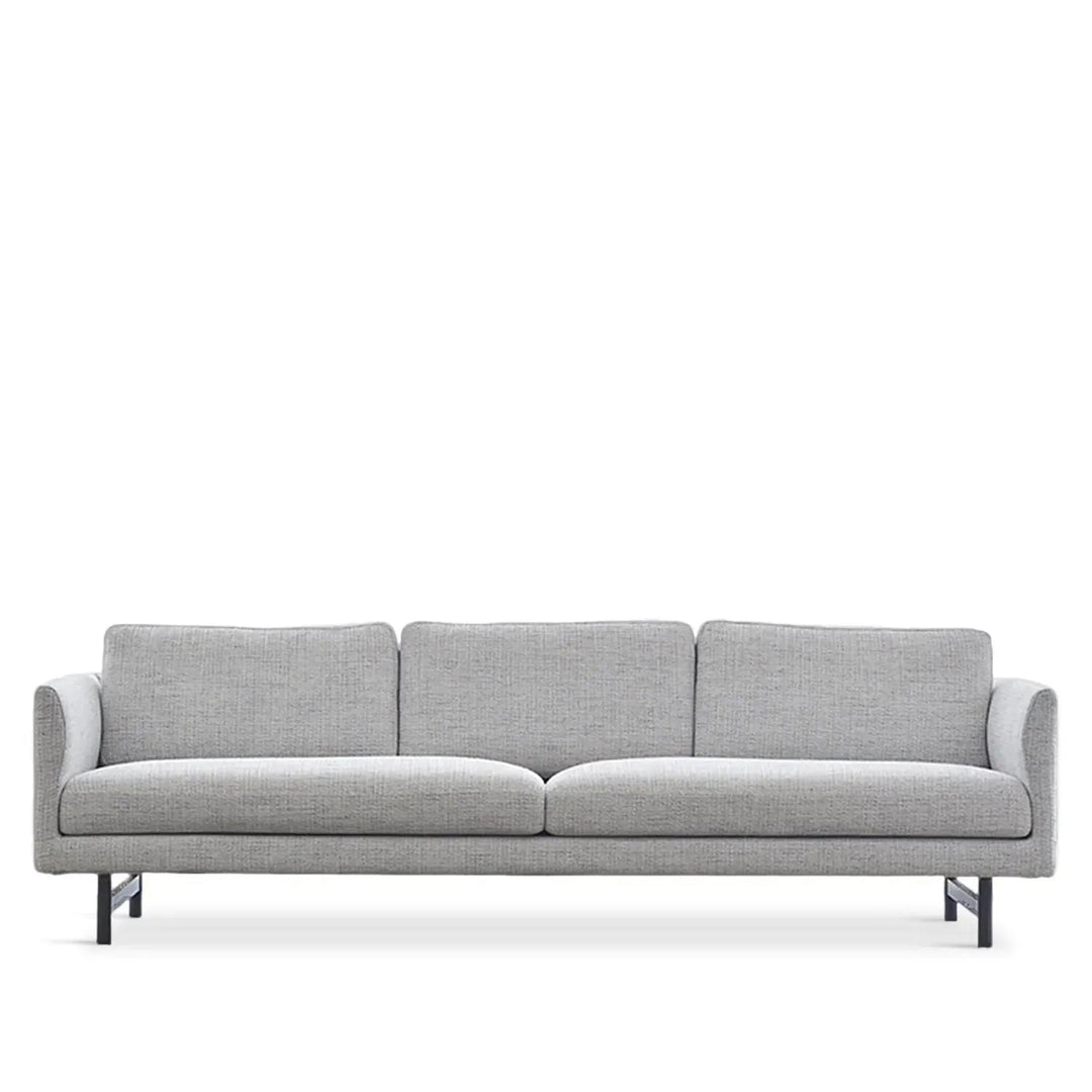 Minimalist fabric 3 seater sofa nor layered structure.