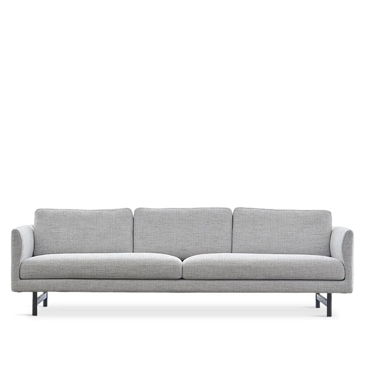 Minimalist fabric 3 seater sofa nor layered structure.