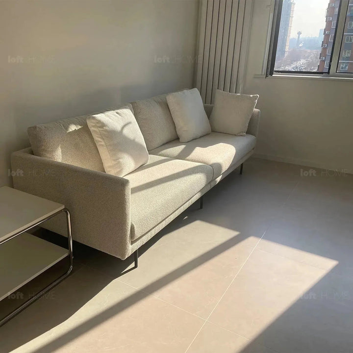 Minimalist fabric 3 seater sofa rina detail 5.