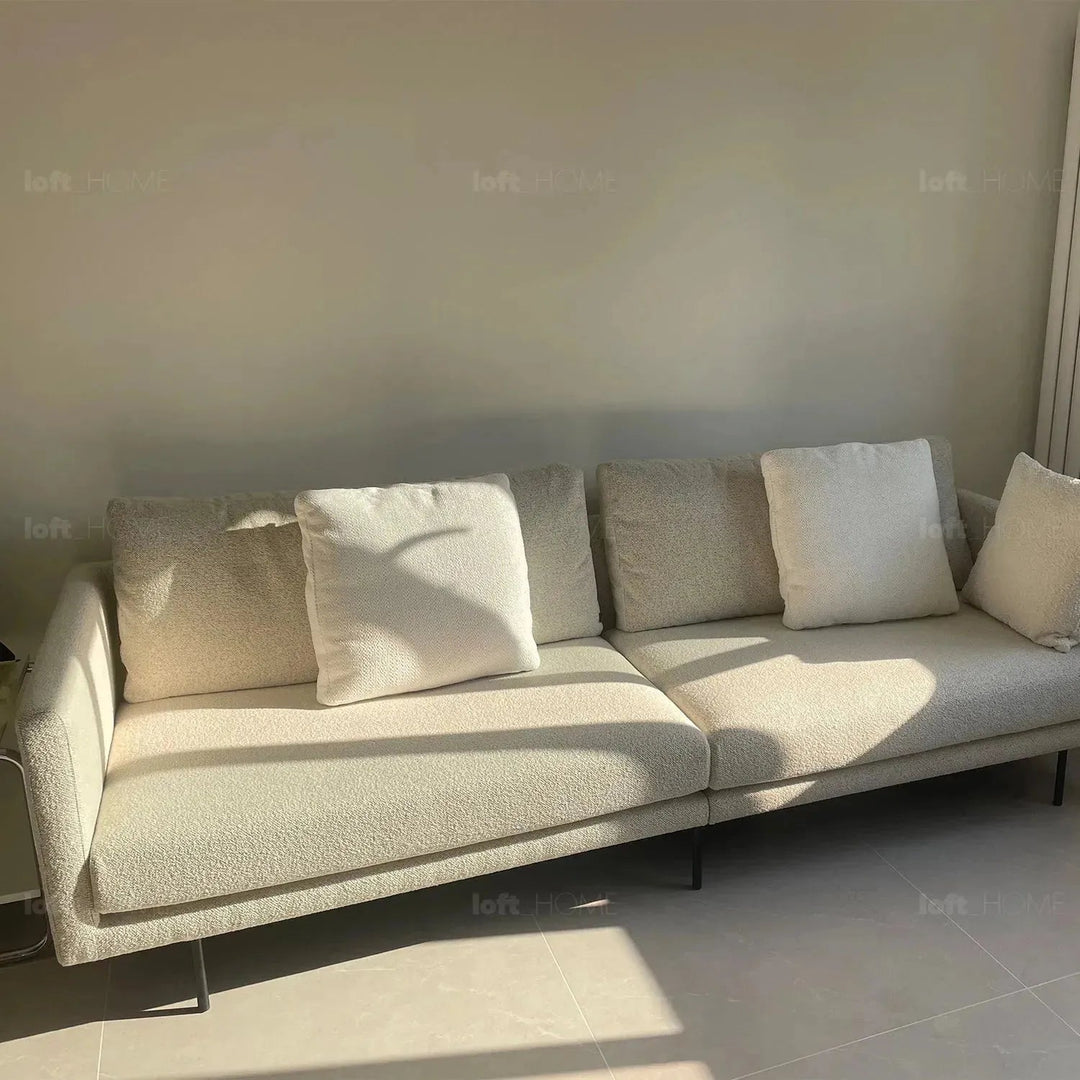 Minimalist fabric 3 seater sofa rina detail 7.