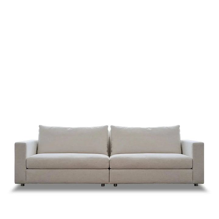 Minimalist fabric 3 seater sofa white situational feels.