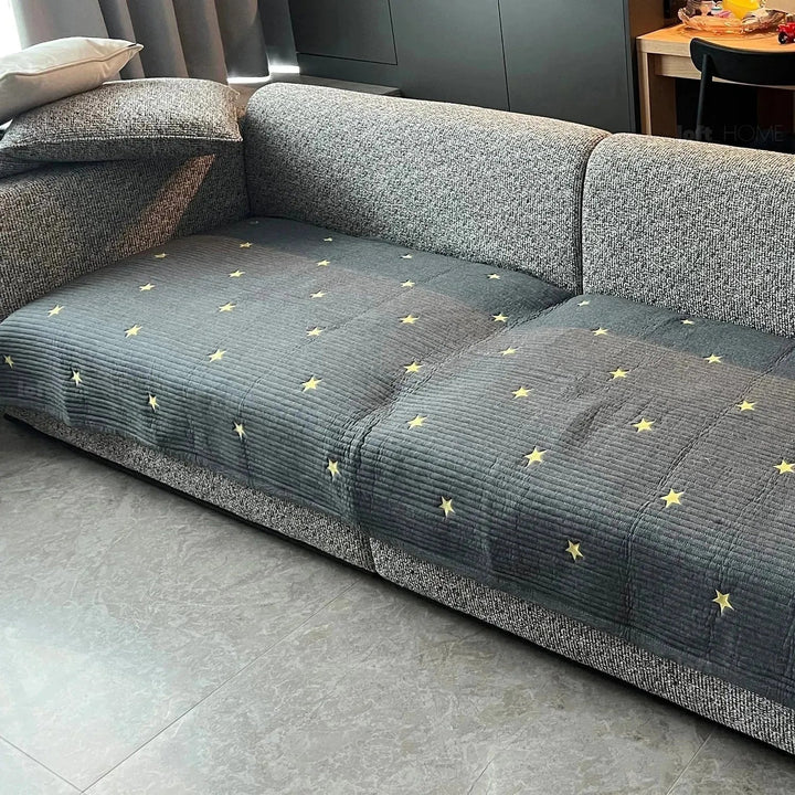Minimalist fabric 3.5 seater sofa bri environmental situation.