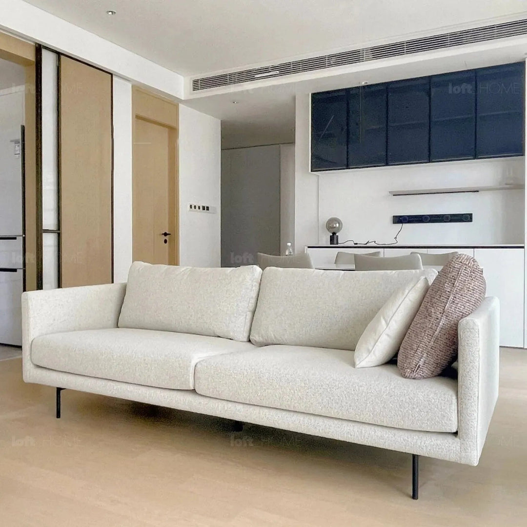 Minimalist fabric 3.5 seater sofa rina detail 4.