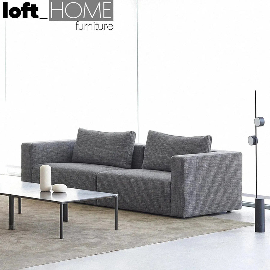 Minimalist fabric 4 seater sofa bri primary product view.