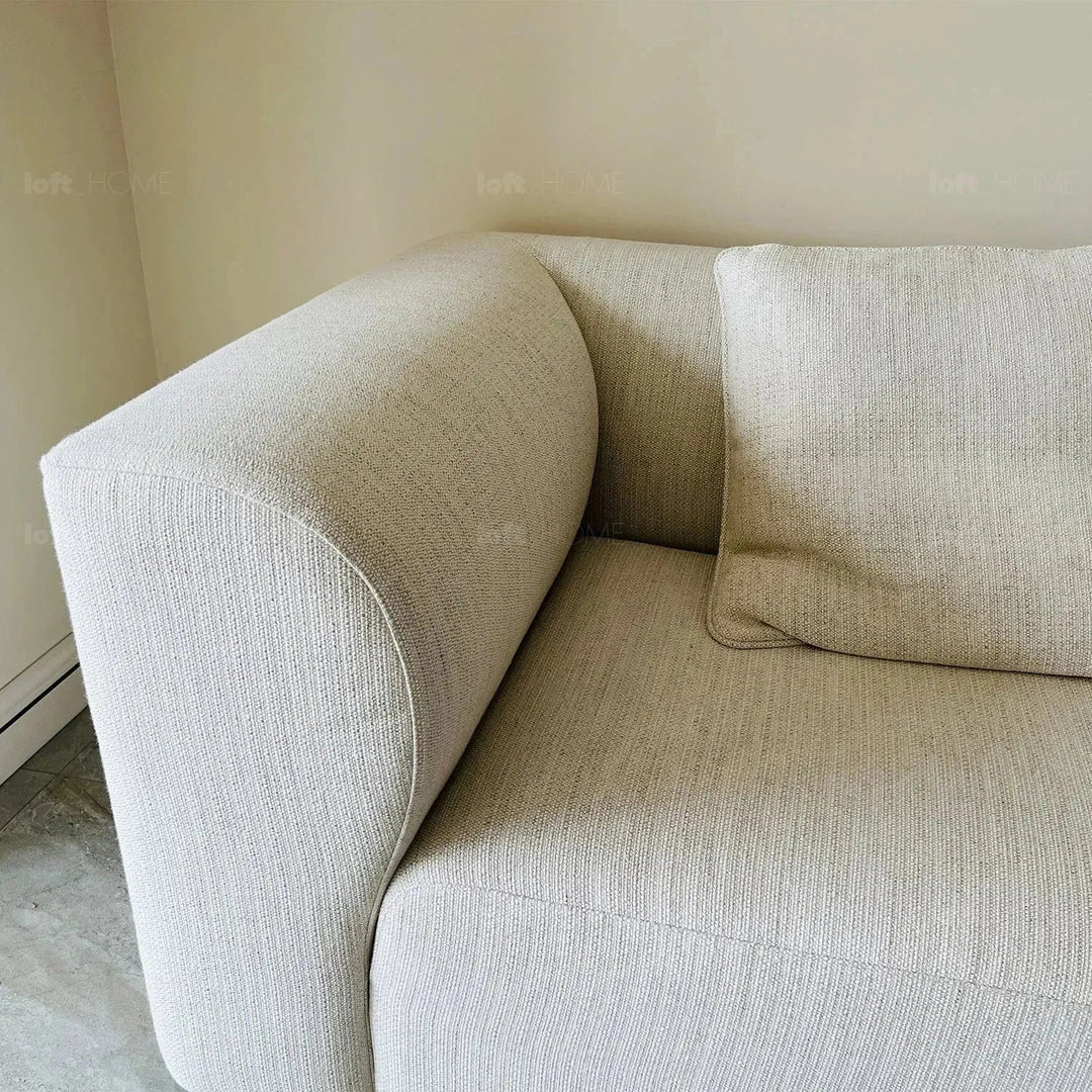 Minimalist fabric 4 seater sofa flower environmental situation.