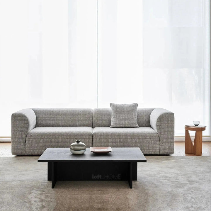 Minimalist fabric 4 seater sofa flower situational feels.