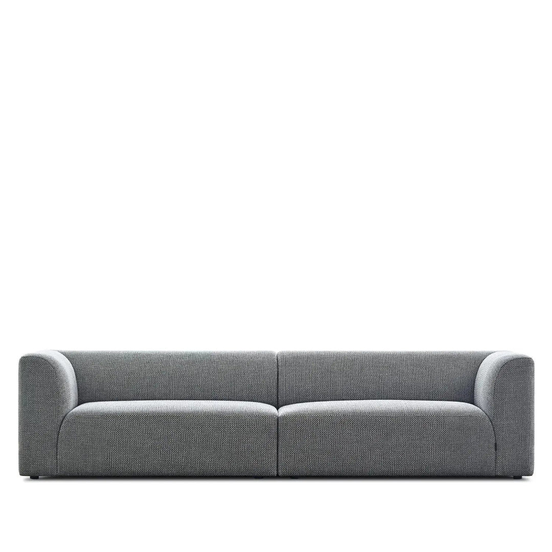 Minimalist fabric 4 seater sofa flower detail 4.