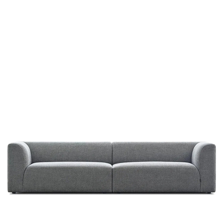 Minimalist fabric 4 seater sofa flower detail 4.