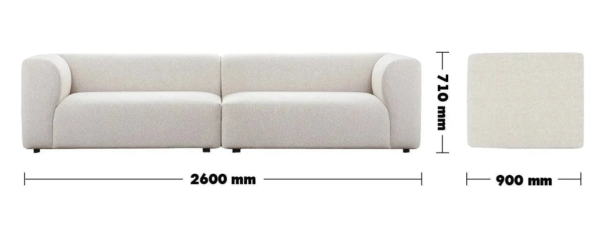 Minimalist fabric 4 seater sofa flower size charts.