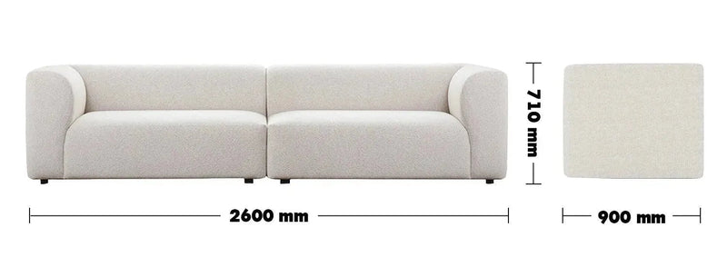 Minimalist fabric 4 seater sofa flower size charts.