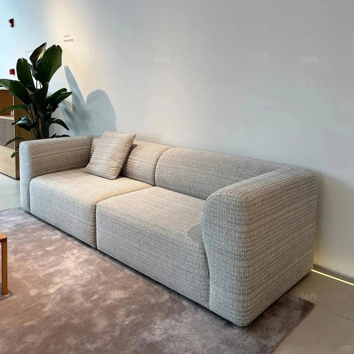 Minimalist fabric 4 seater sofa flower conceptual design.