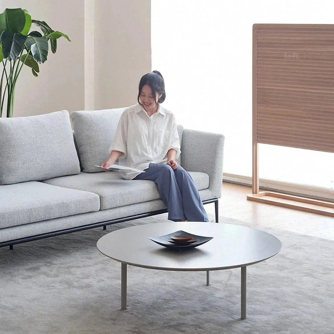 Minimalist fabric 4 seater sofa grace layered structure.