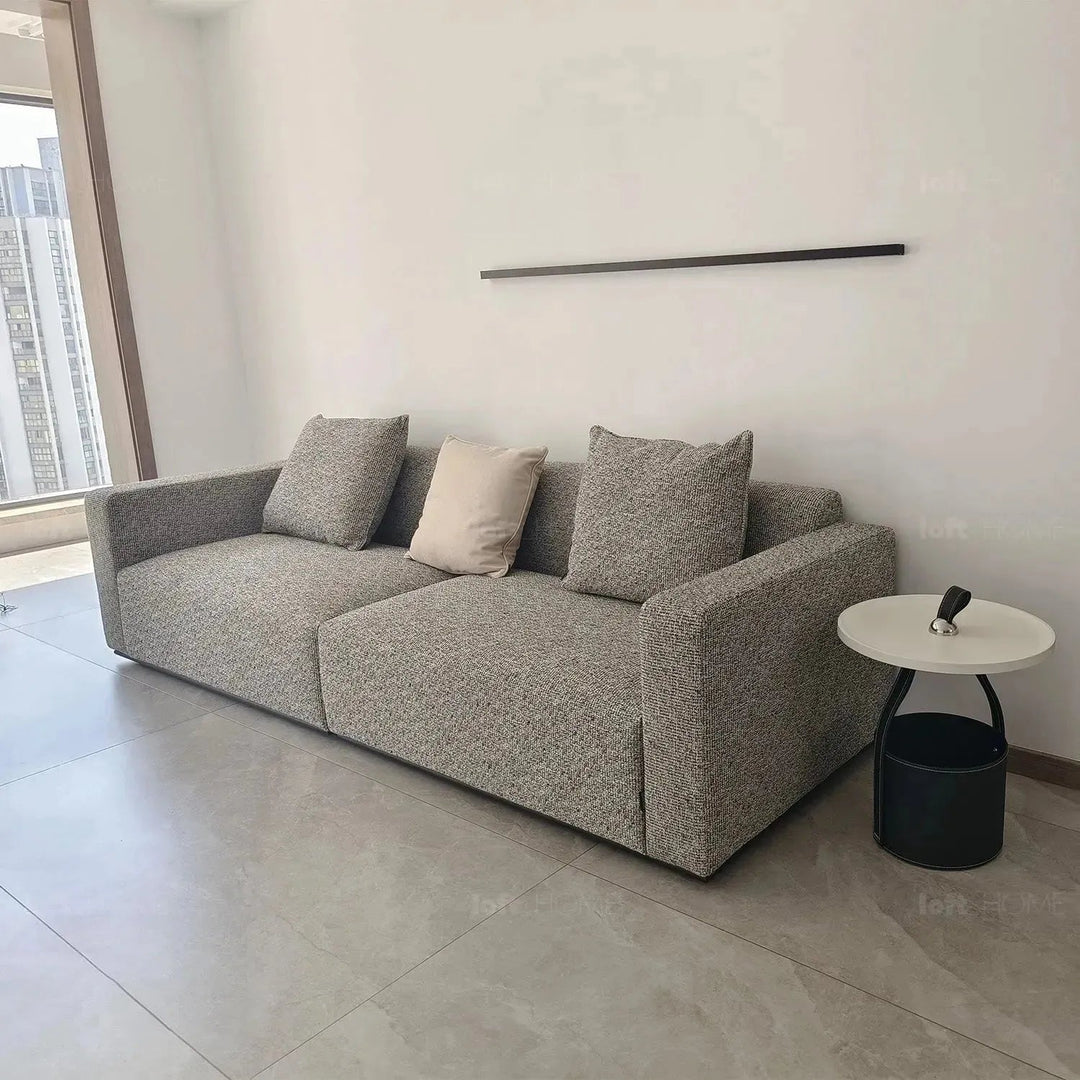 Minimalist fabric 4 seater sofa nemo environmental situation.