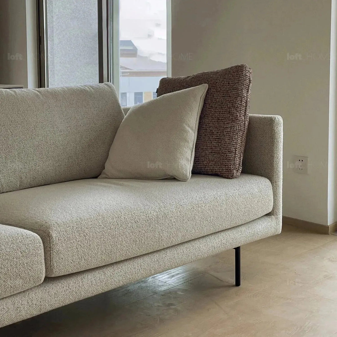 Minimalist fabric 4 seater sofa rina detail 3.