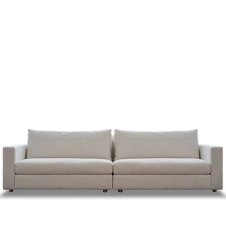 Minimalist fabric 4 seater sofa white situational feels.