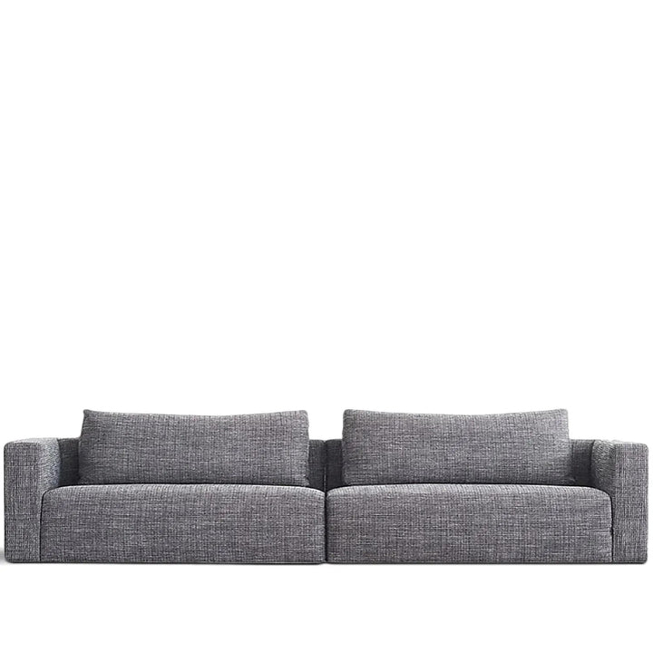 Minimalist fabric 4.5 seater sofa bri in white background.