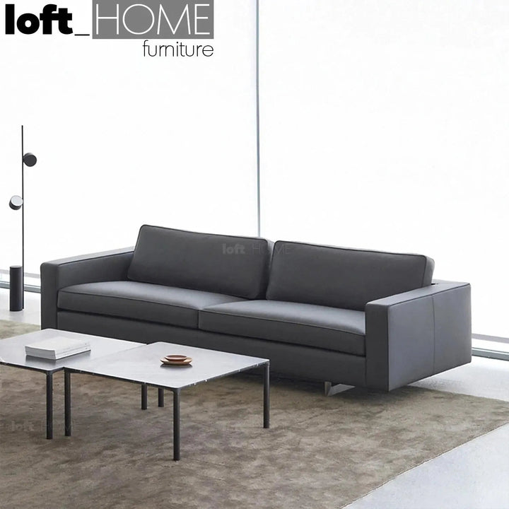 Minimalist fabric 4.5 seater sofa vemb primary product view.