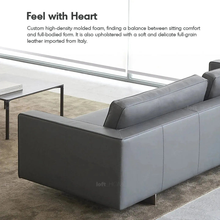 Minimalist fabric 4.5 seater sofa vemb in details.