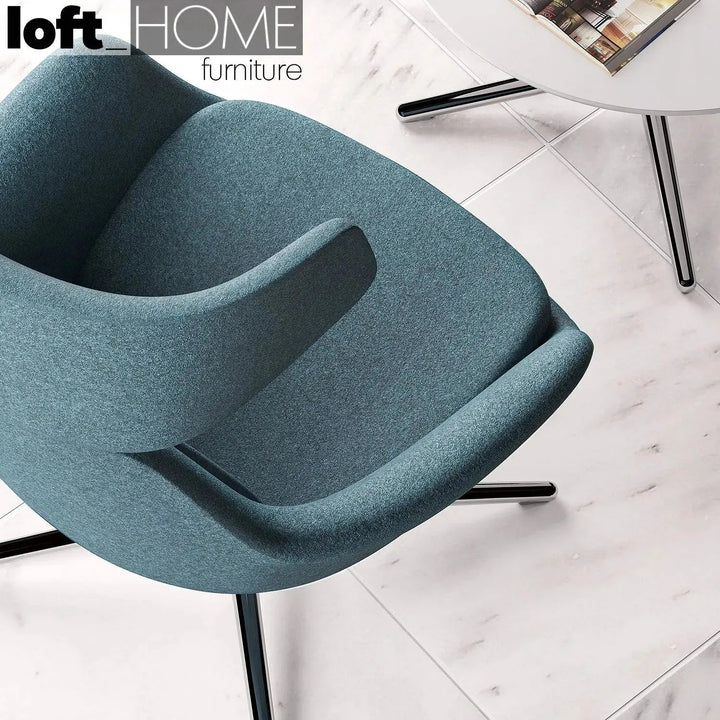 Modern fabric and leather 1 seater sofa alger material variants.