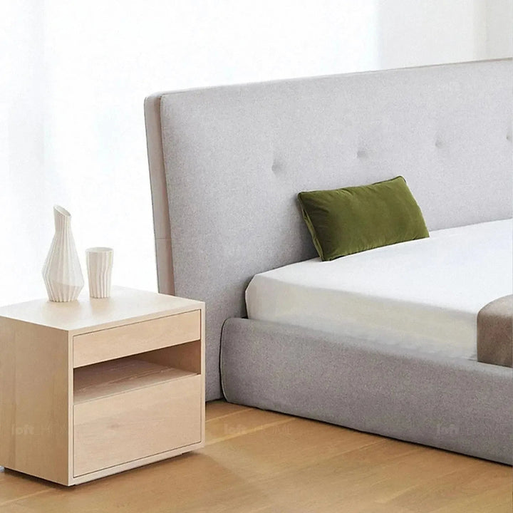 Minimalist fabric bed charles conceptual design.