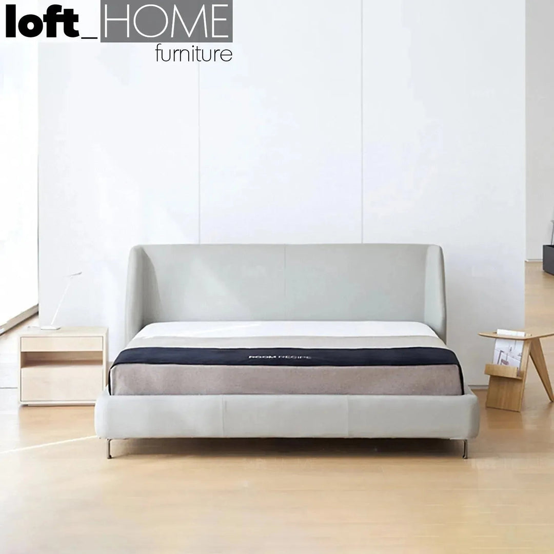 Minimalist fabric bed cygnus primary product view.