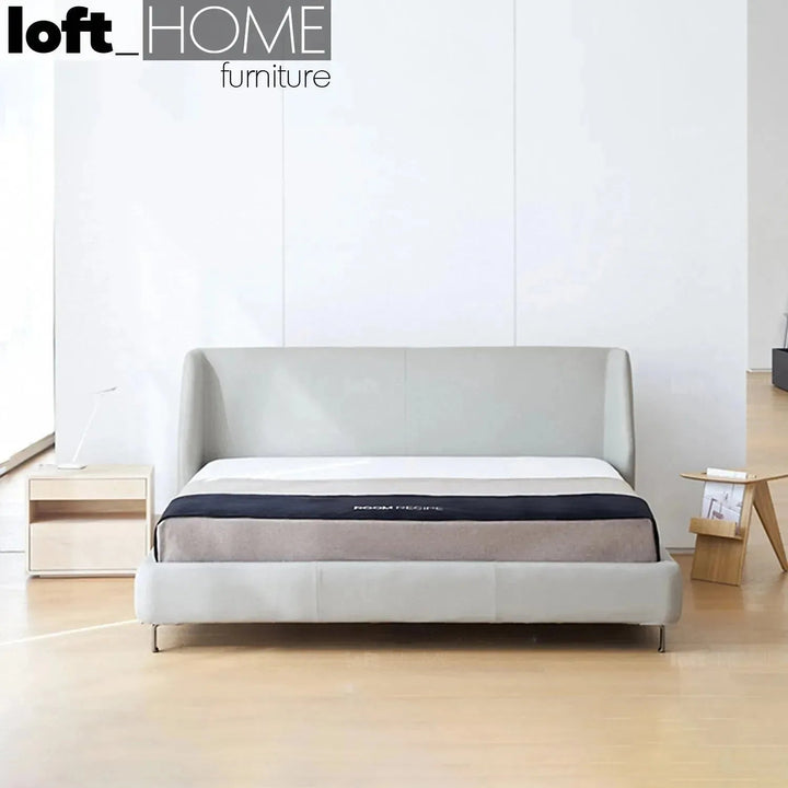 Minimalist fabric bed cygnus primary product view.