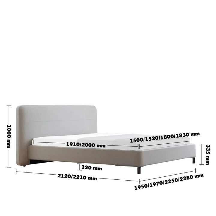 Minimalist Fabric Bed HEL