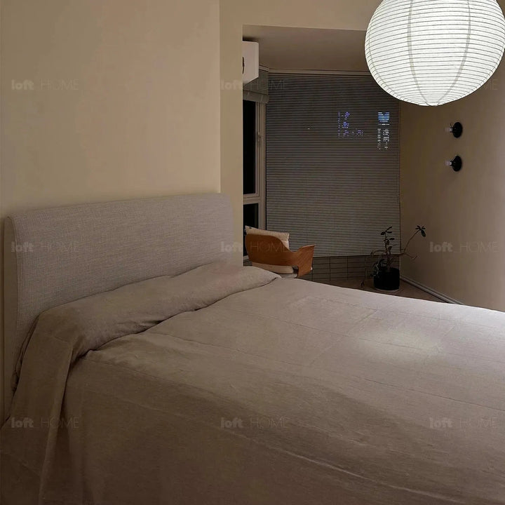 Minimalist fabric bed nor detail 3.