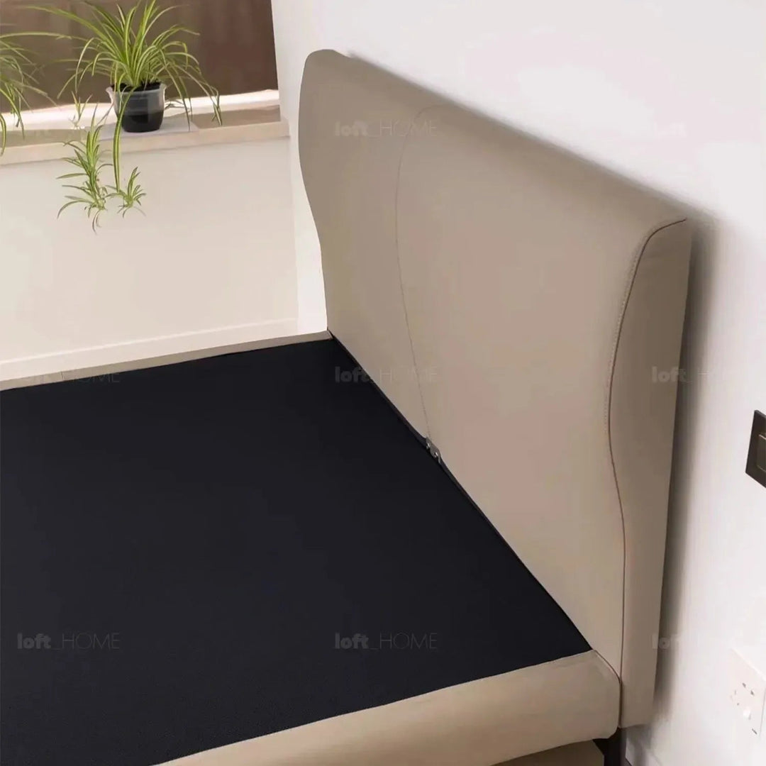 Minimalist fabric bed nor detail 1.