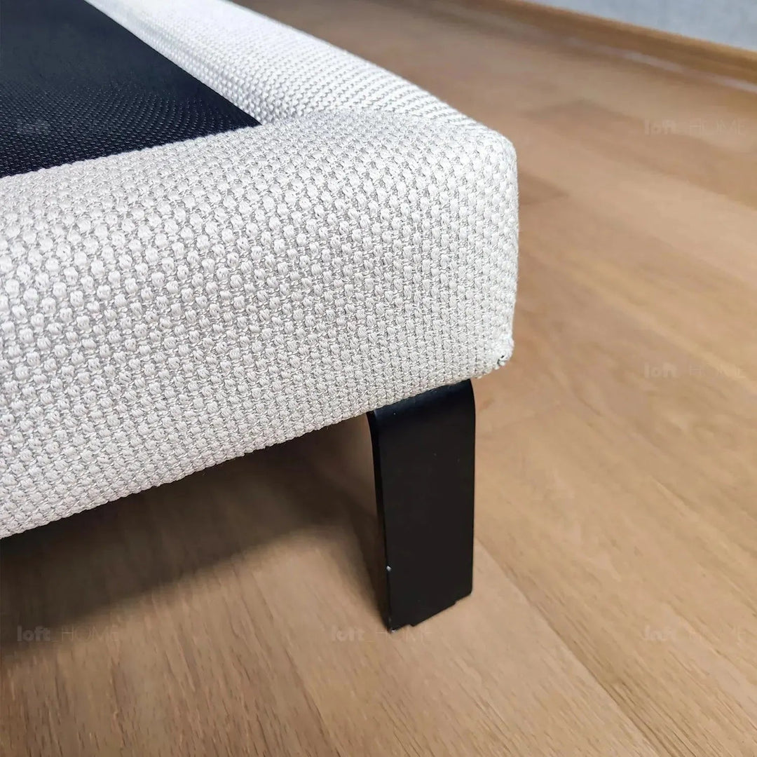 Minimalist fabric bed vem detail 4.