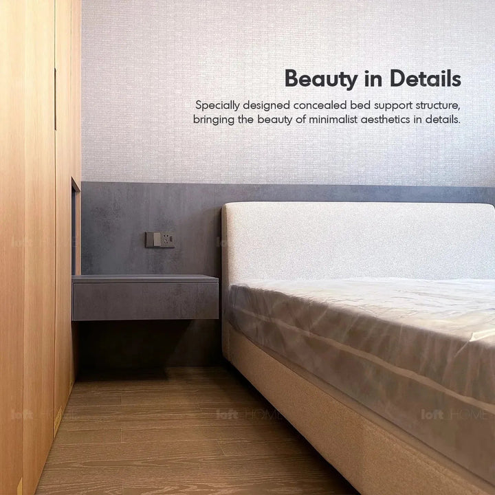 Minimalist Fabric Bed WOODS