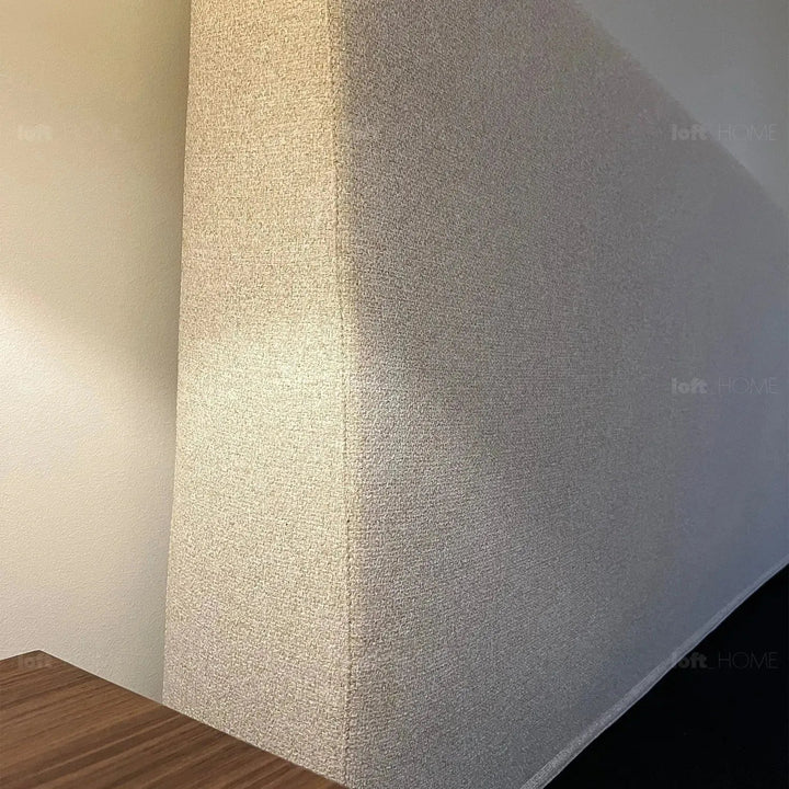 Minimalist fabric bed woods detail 2.