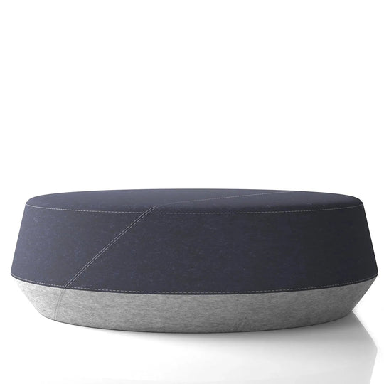 Modern fabric coffee table buono in white background.