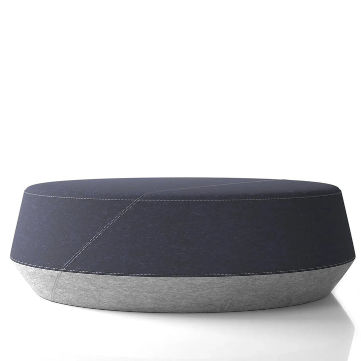 Modern fabric coffee table buono in white background.