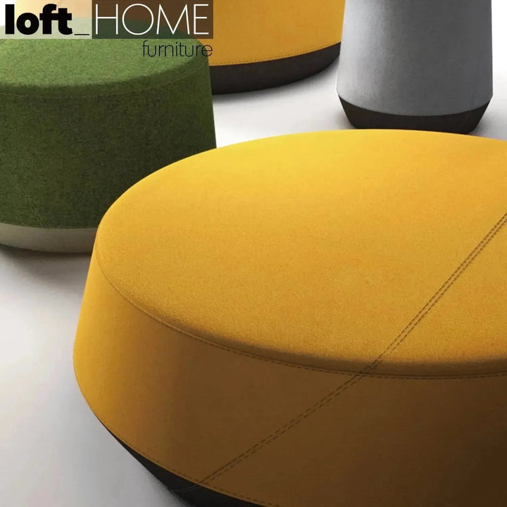 Modern fabric coffee table buono with context.