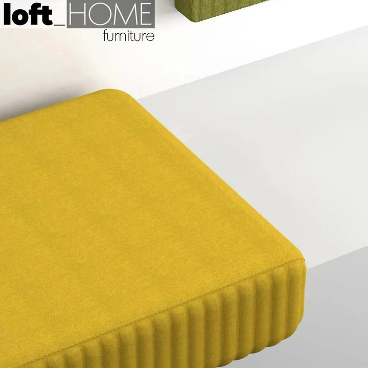 Modern fabric cushion seat tail size charts.