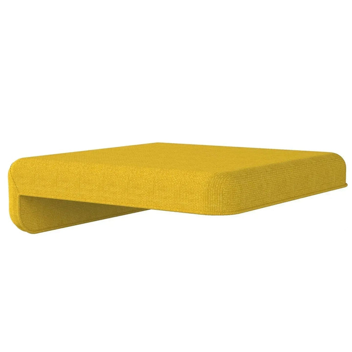 Modern fabric cushion seat tail in close up details.