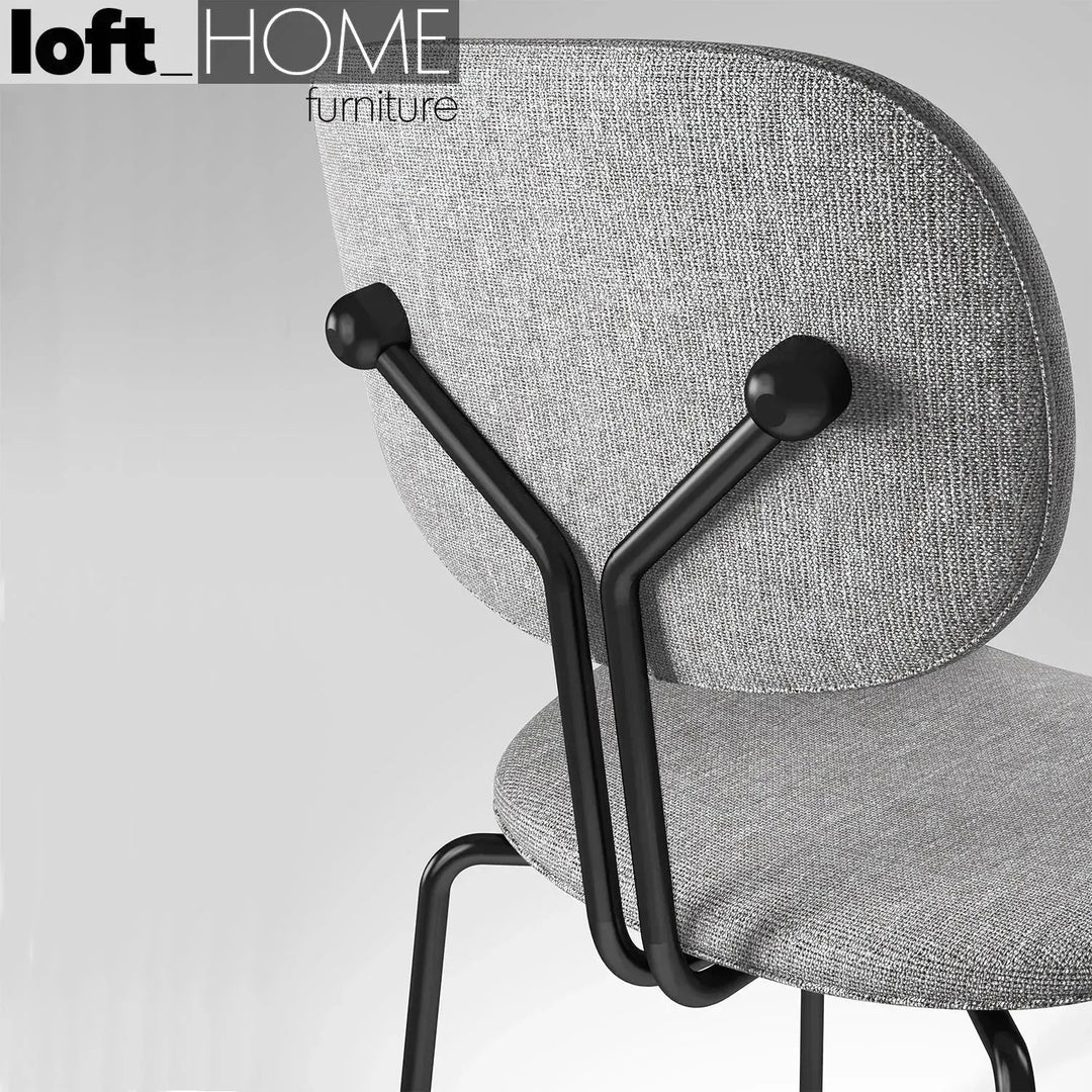 Industrial Fabric Dining Chair ET Arm