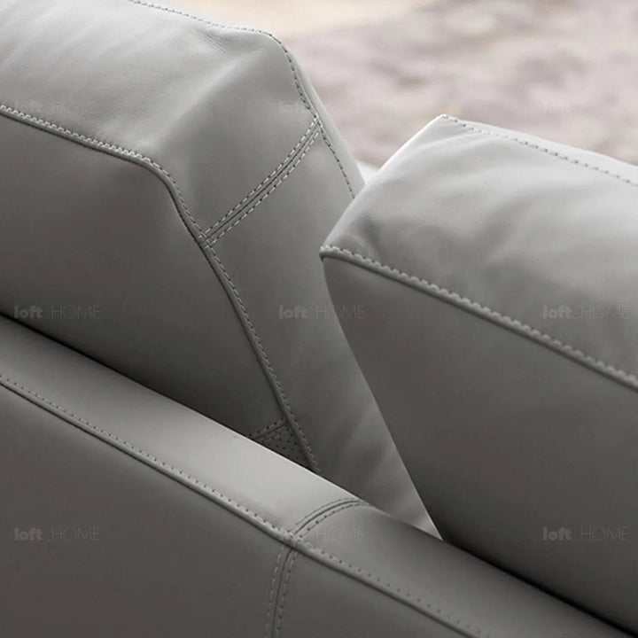 Minimalist fabric l shape sectional sofa grace 3+l in close up details.