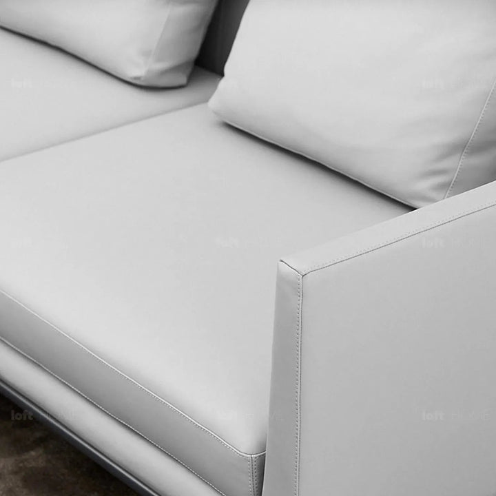 Minimalist fabric l shape sectional sofa grace 3+l in panoramic view.