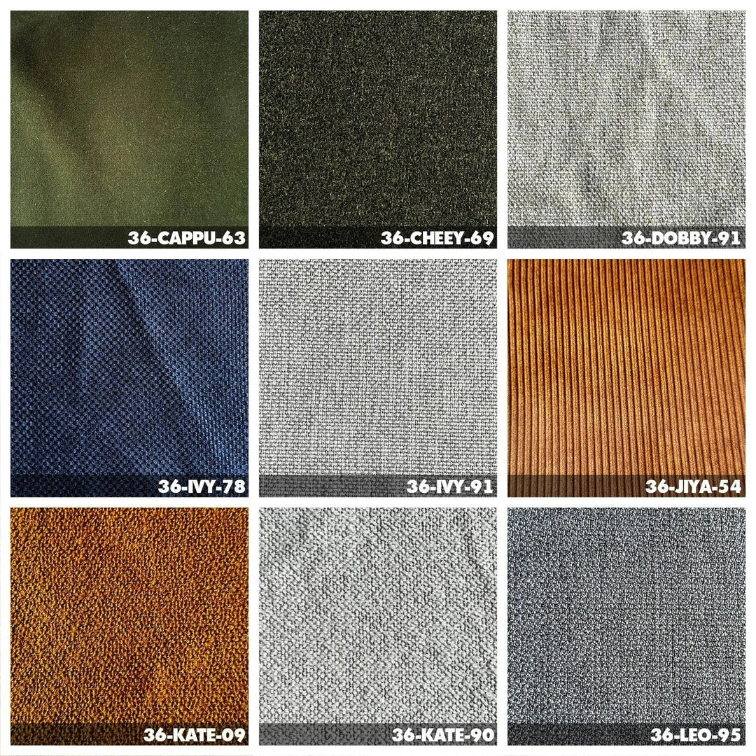 Minimalist fabric l shape sectional sofa grace 3+l color swatches.