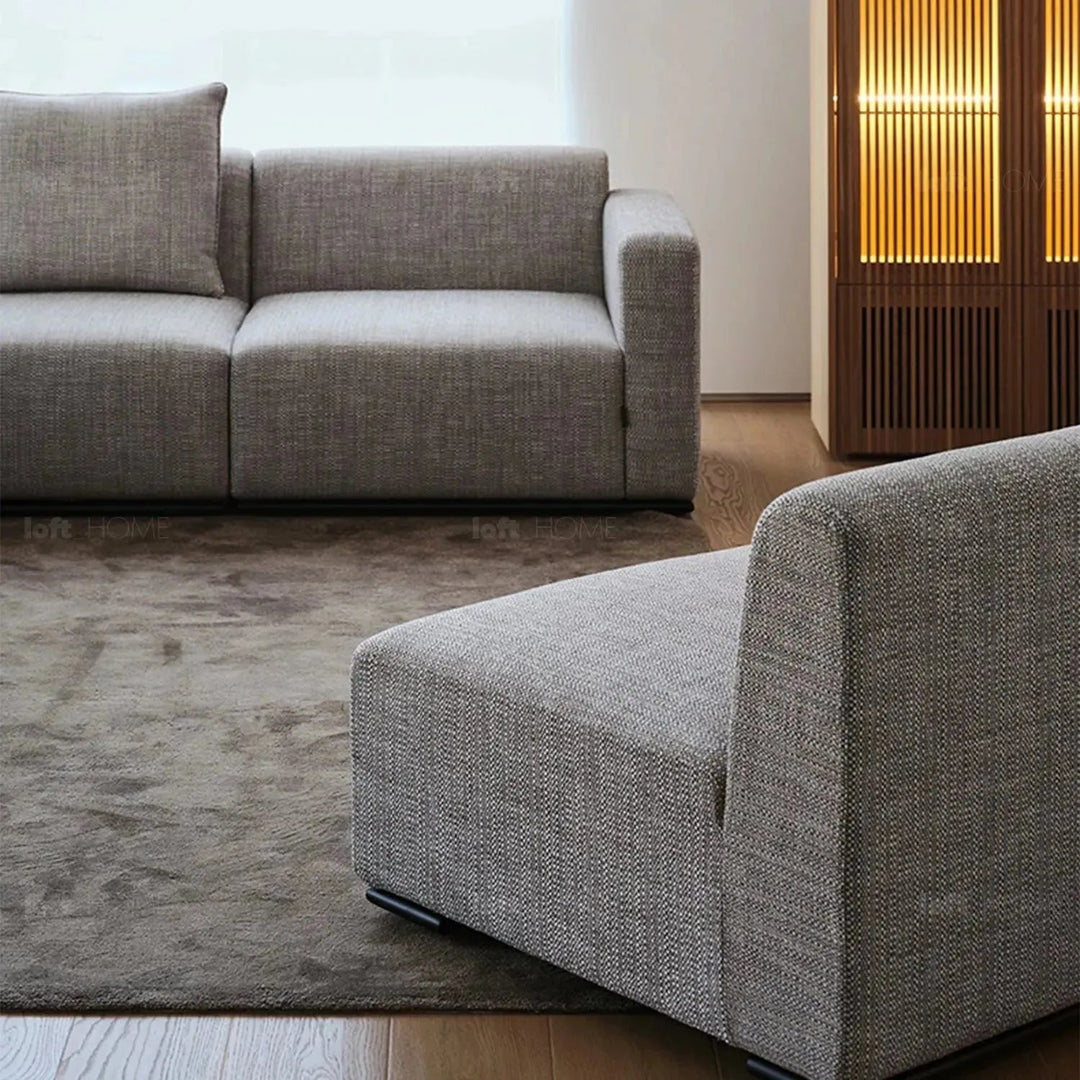 Minimalist fabric l shape sectional sofa nemo 2+l conceptual design.