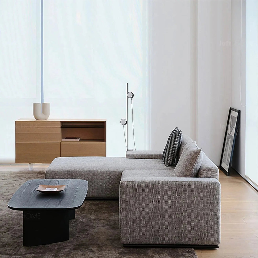 Minimalist fabric l shape sectional sofa nemo 2+l with context.