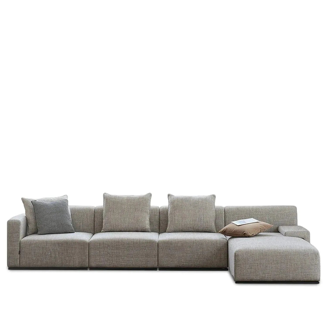 Minimalist Fabric L Shape Sectional Sofa NEMO 3+L