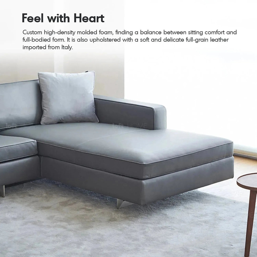 Minimalist fabric l shape sectional sofa vemb 3+l in real life style.