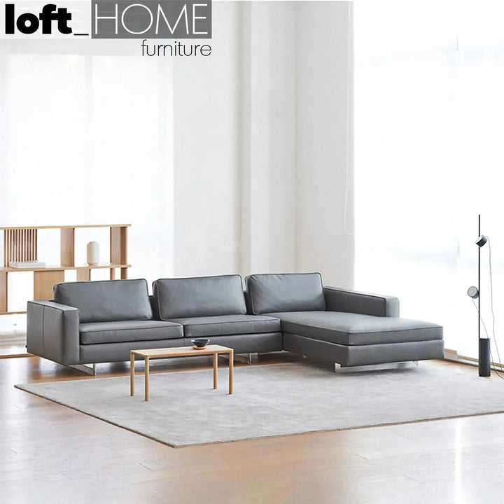Minimalist fabric l shape sectional sofa vemb 3+l primary product view.