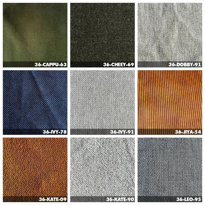 Minimalist fabric l shape sectional sofa vemb 3+l color swatches.
